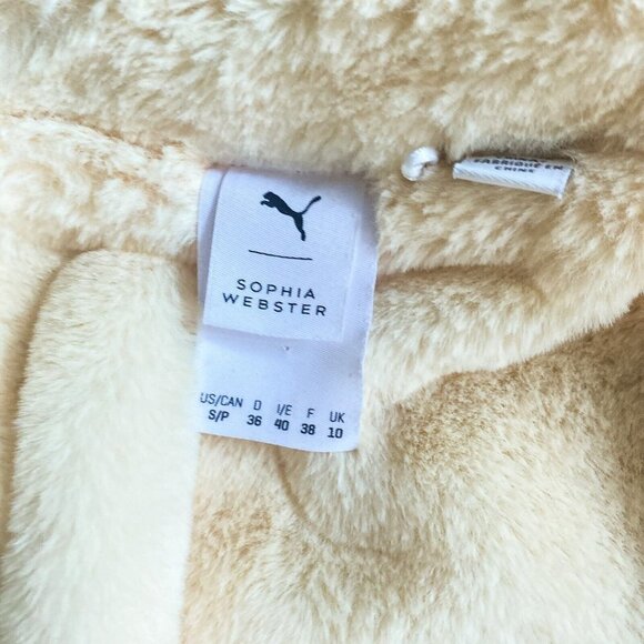 Puma X Sophia Webster Faux Fur Lined Bomber Jacket S - Picture 11 of 11